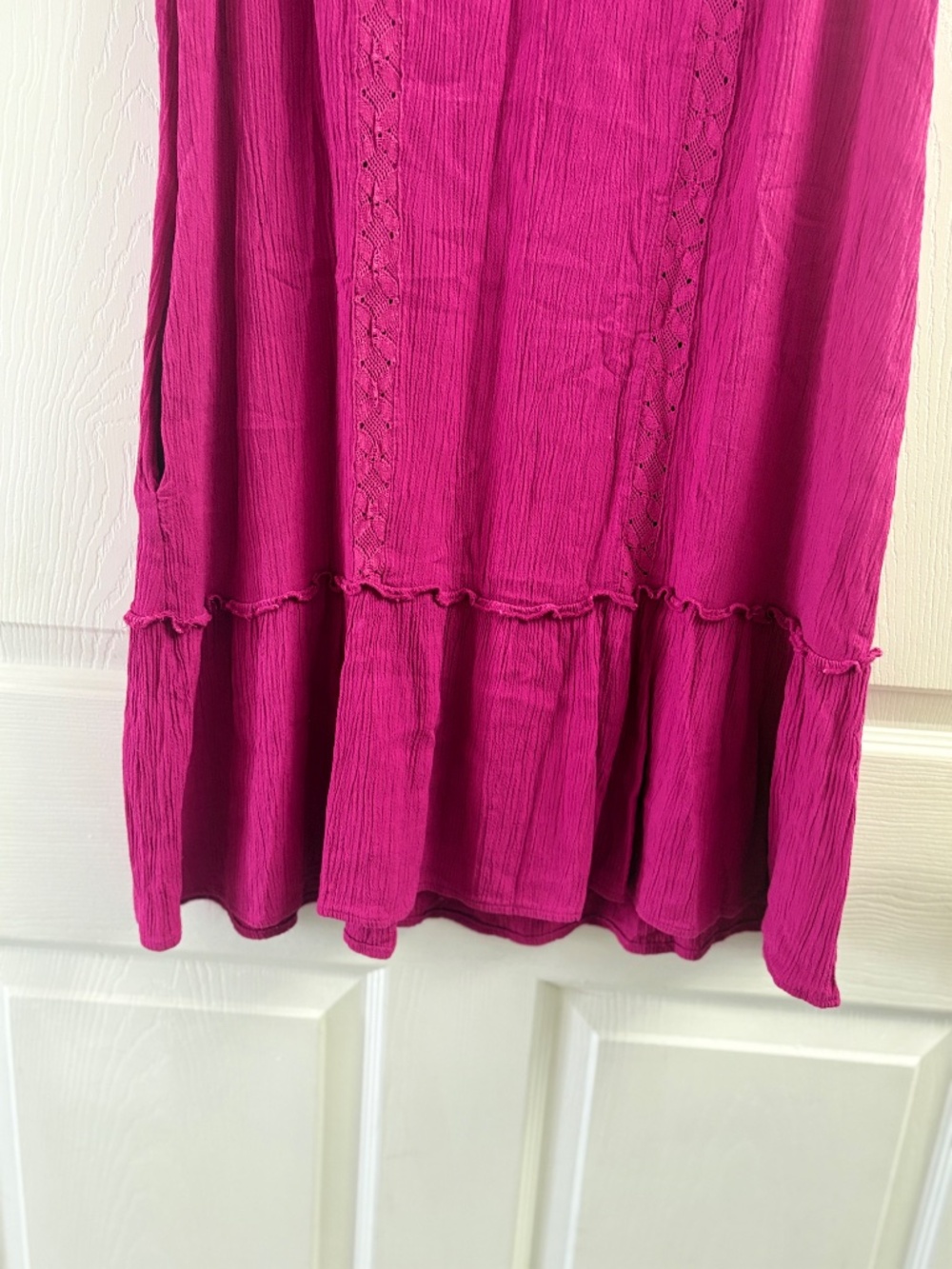 Women's Frye Purple Lace Boho Flowy Mini Dress - Picture 2 of 7